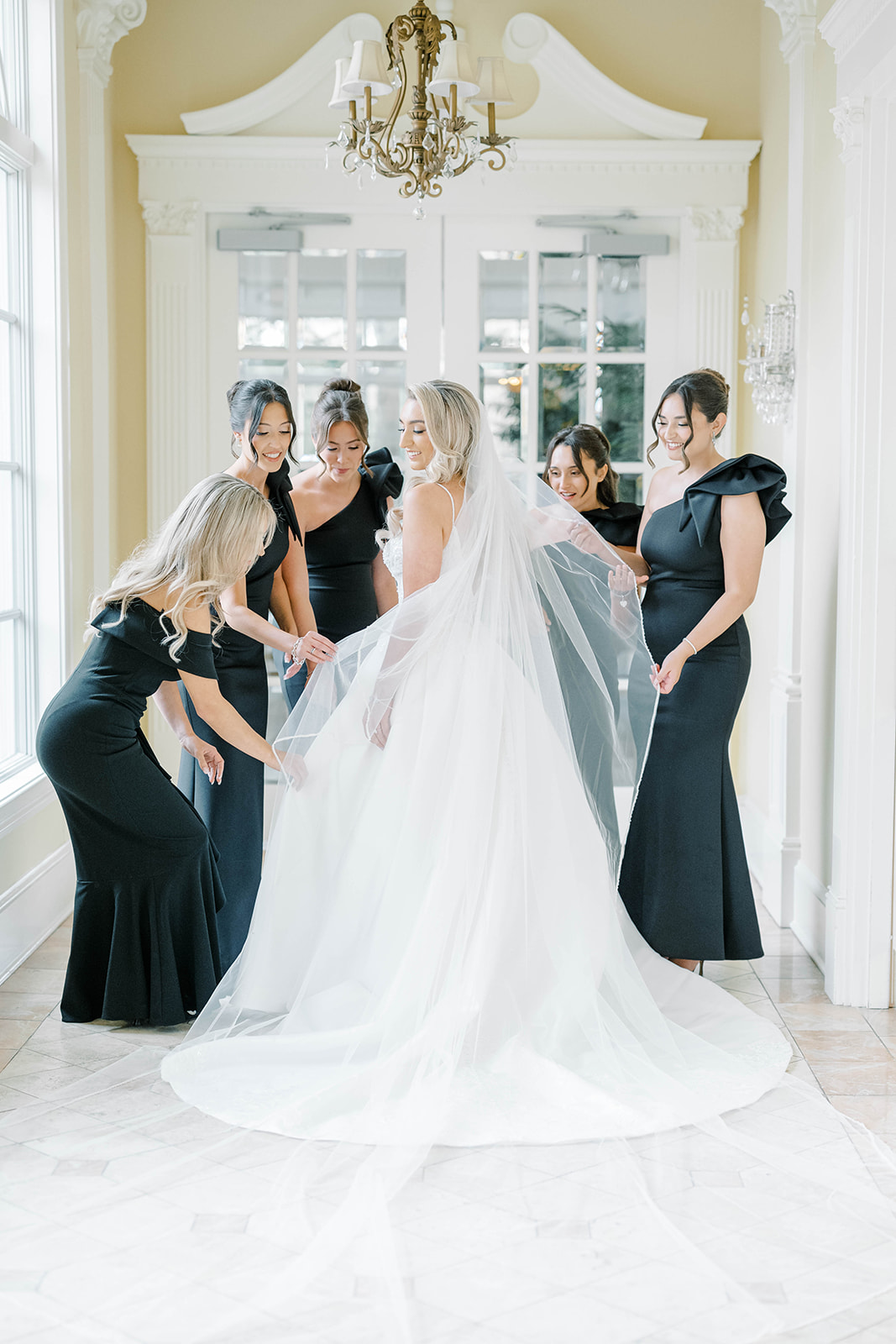 chic black bridesmaid dresses