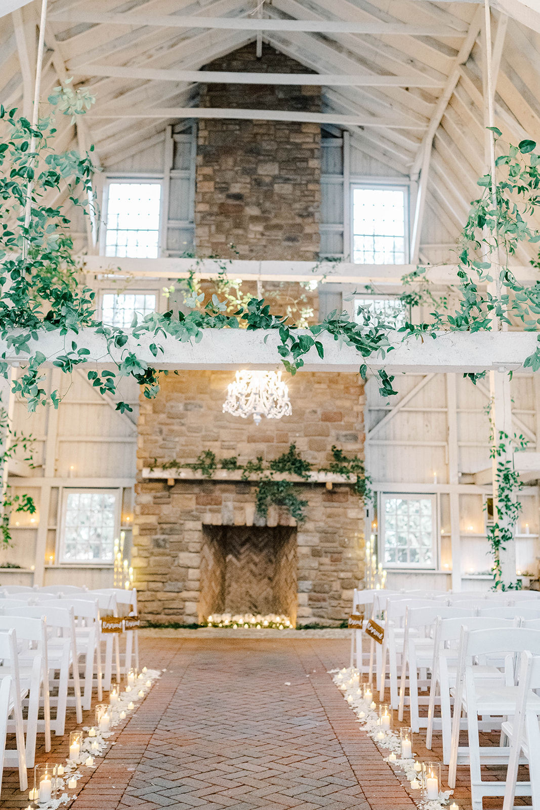 fireplace wedding ceremony