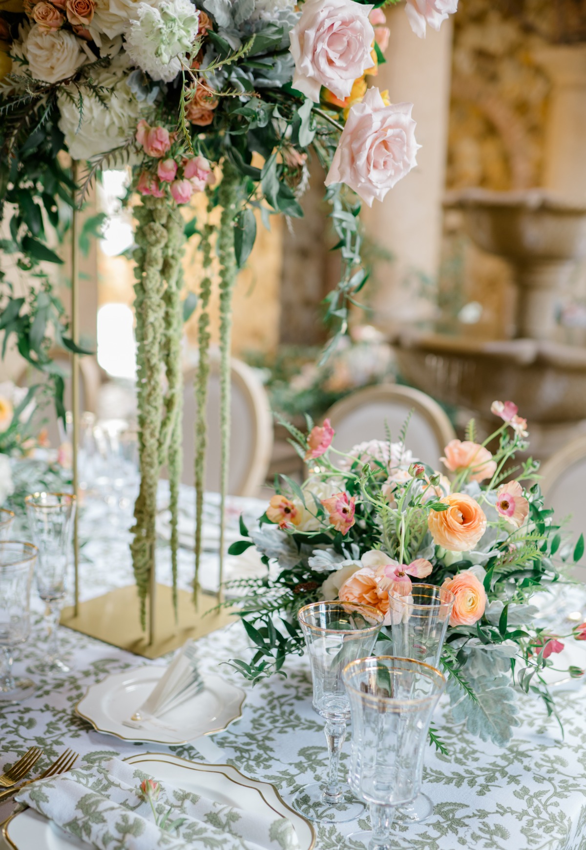 peach and sage wedding inspiration