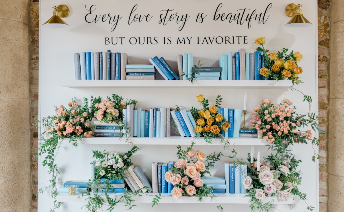 book escort display for wedding