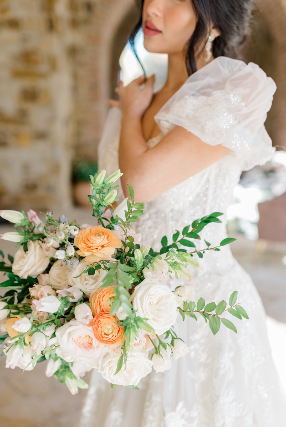 princess sleeves wedding dress