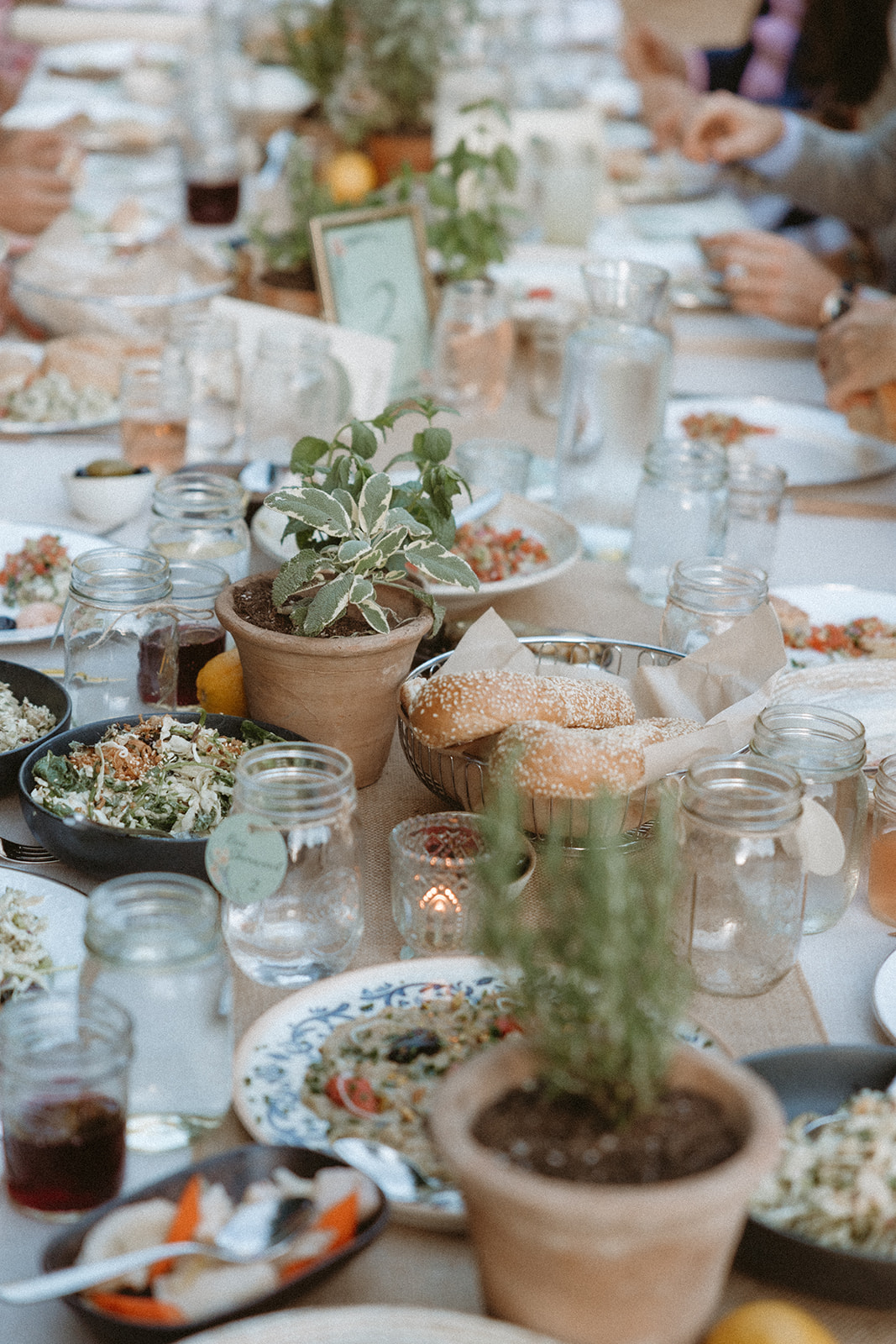 family style wedding reception