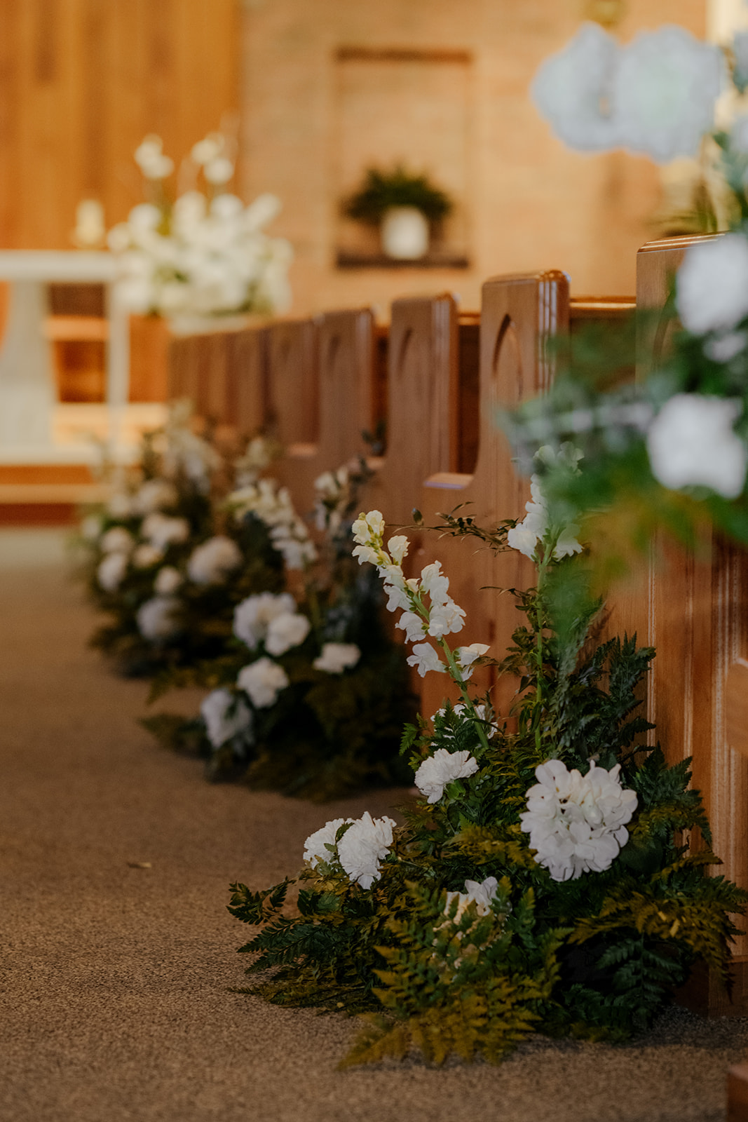 forest inspired floor floral arrangements