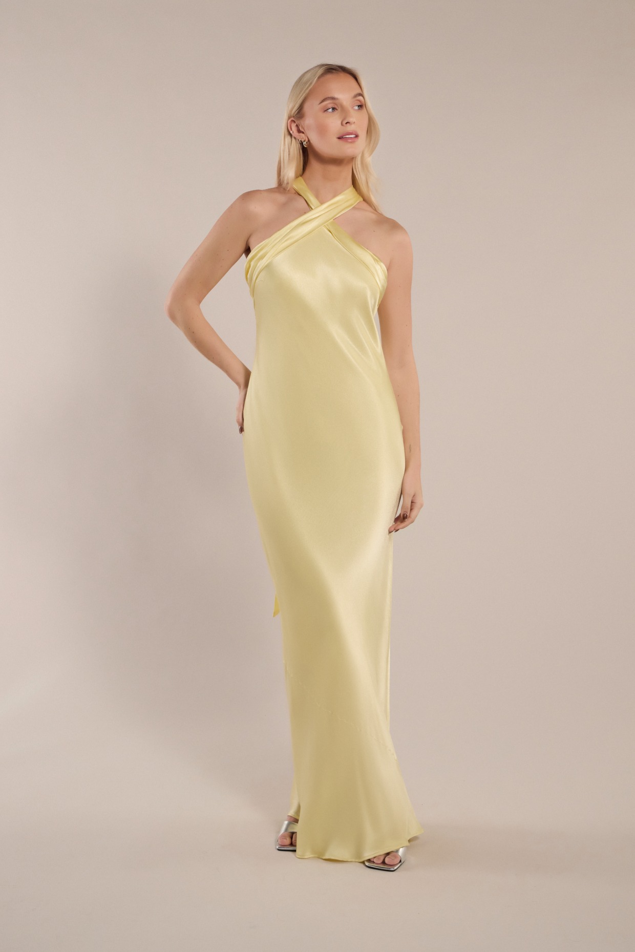Roma_halterneck_bridesmaids_dress_lemonade_yellow_ 2