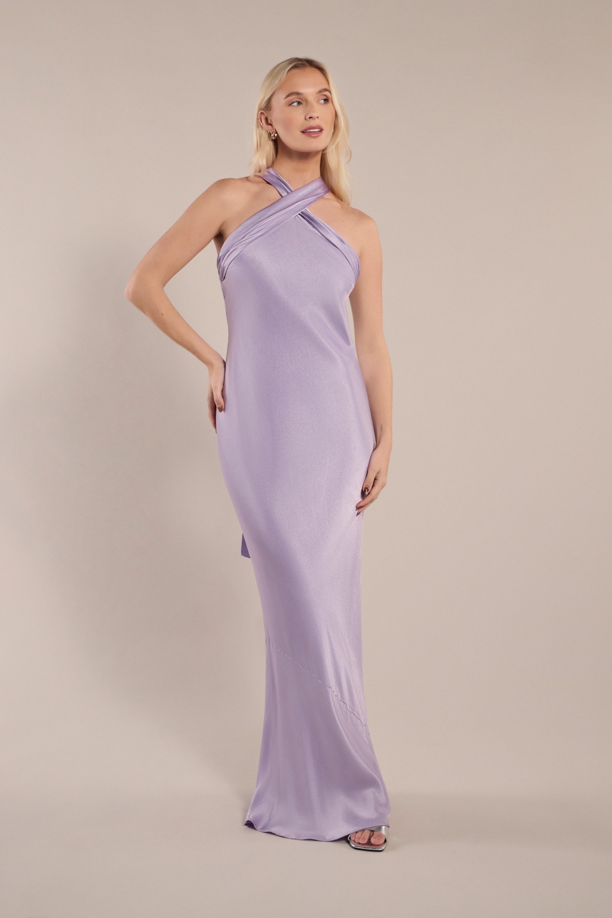 Roma_halterneck_bridesmaids_dress_lilac_ 2