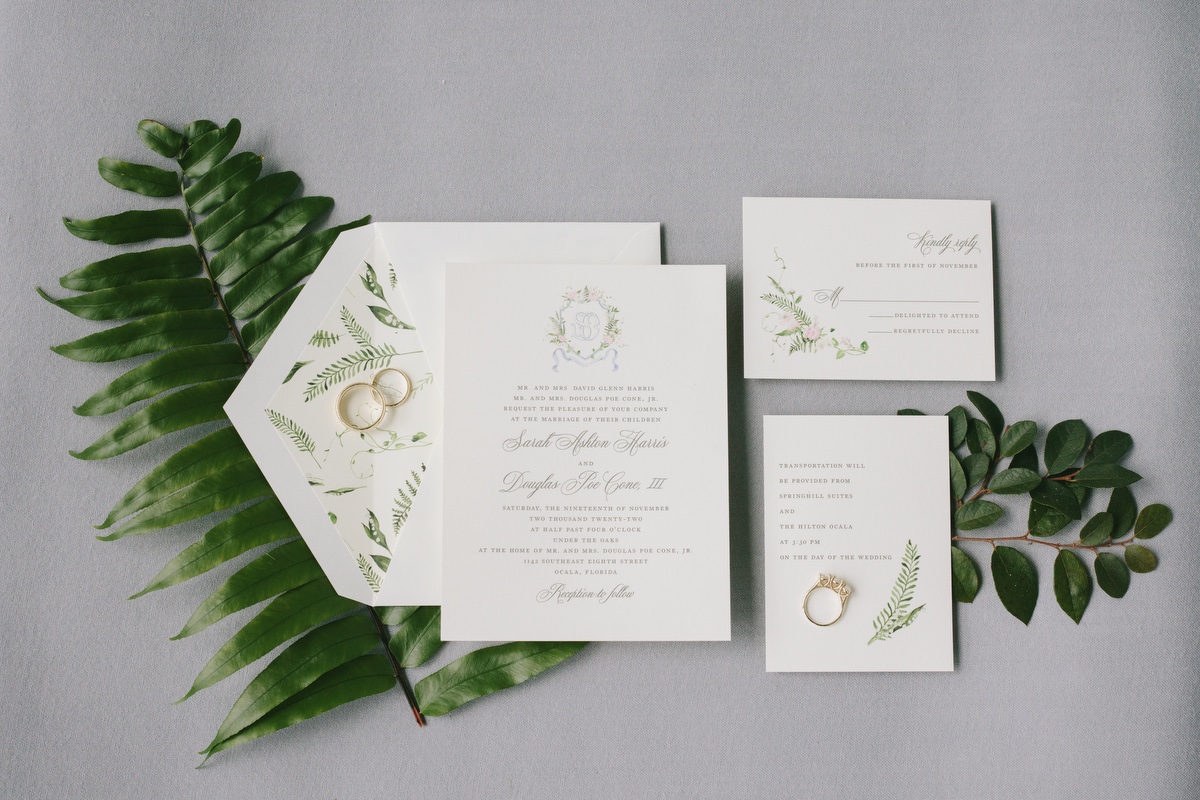 custom monogram wedding invitations