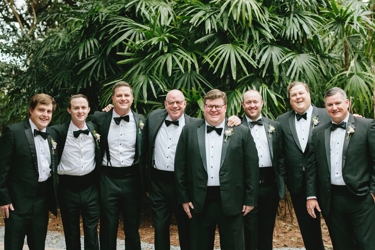 black tie wedding party groomsmen