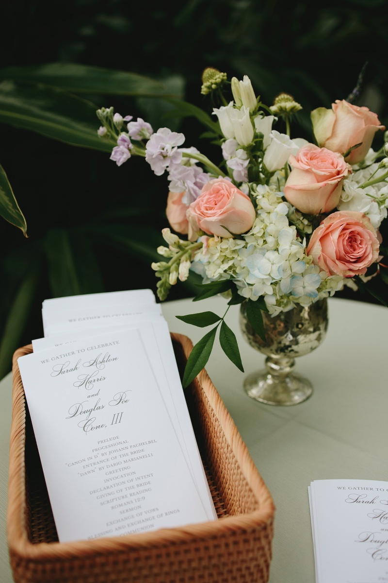 simple formal wedding programs