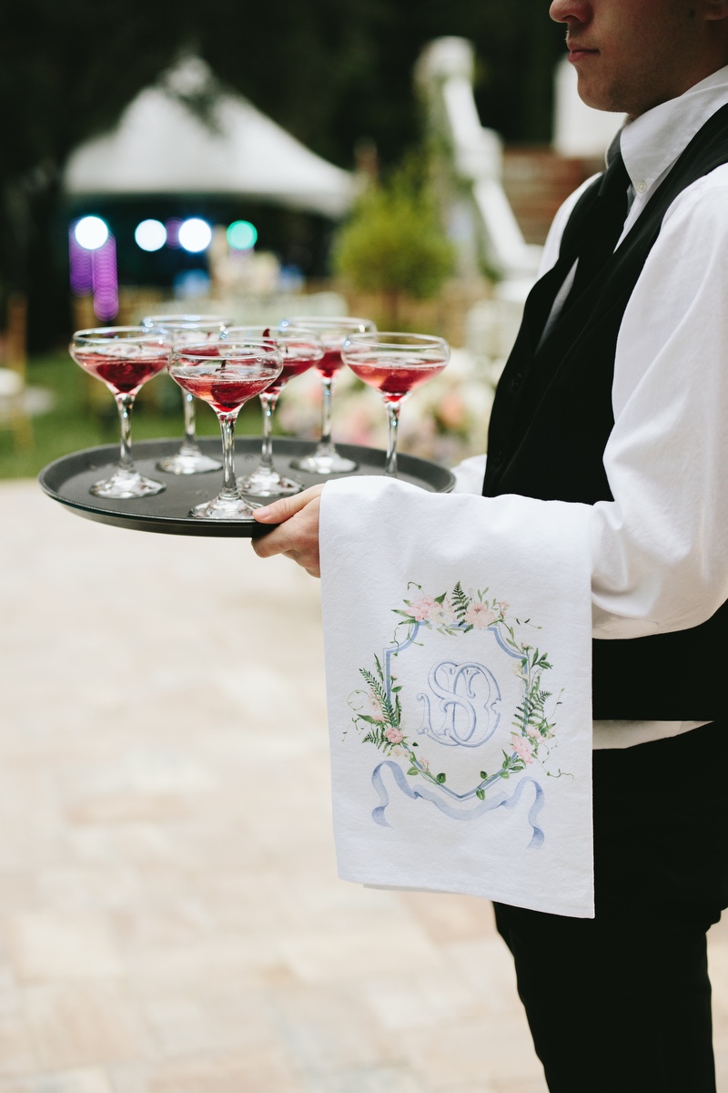 monogrammed tea towels