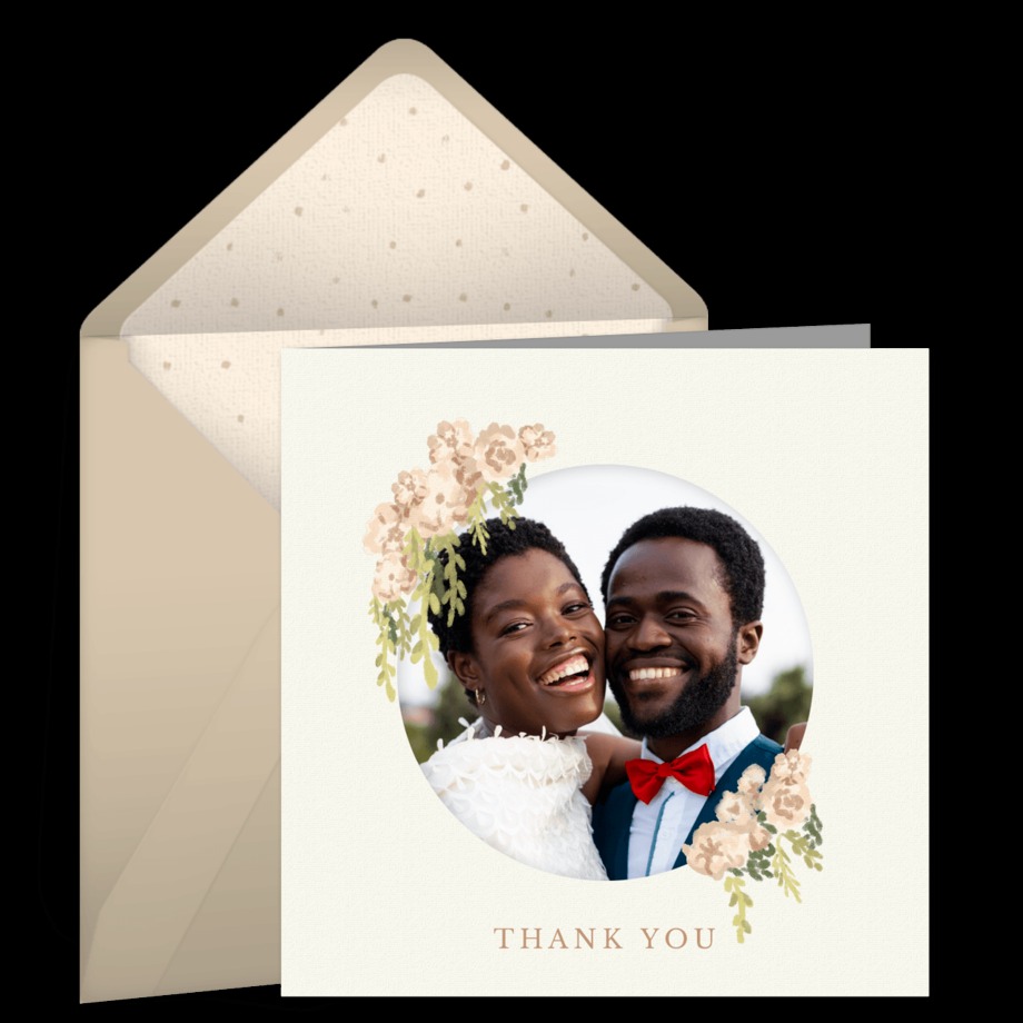 Thank You - Design - Draped Flowers