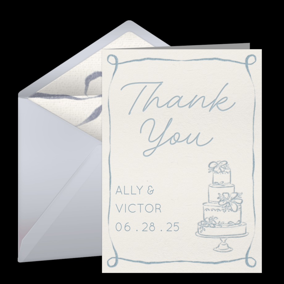 Thank You - Design - Hand Drawn Cake