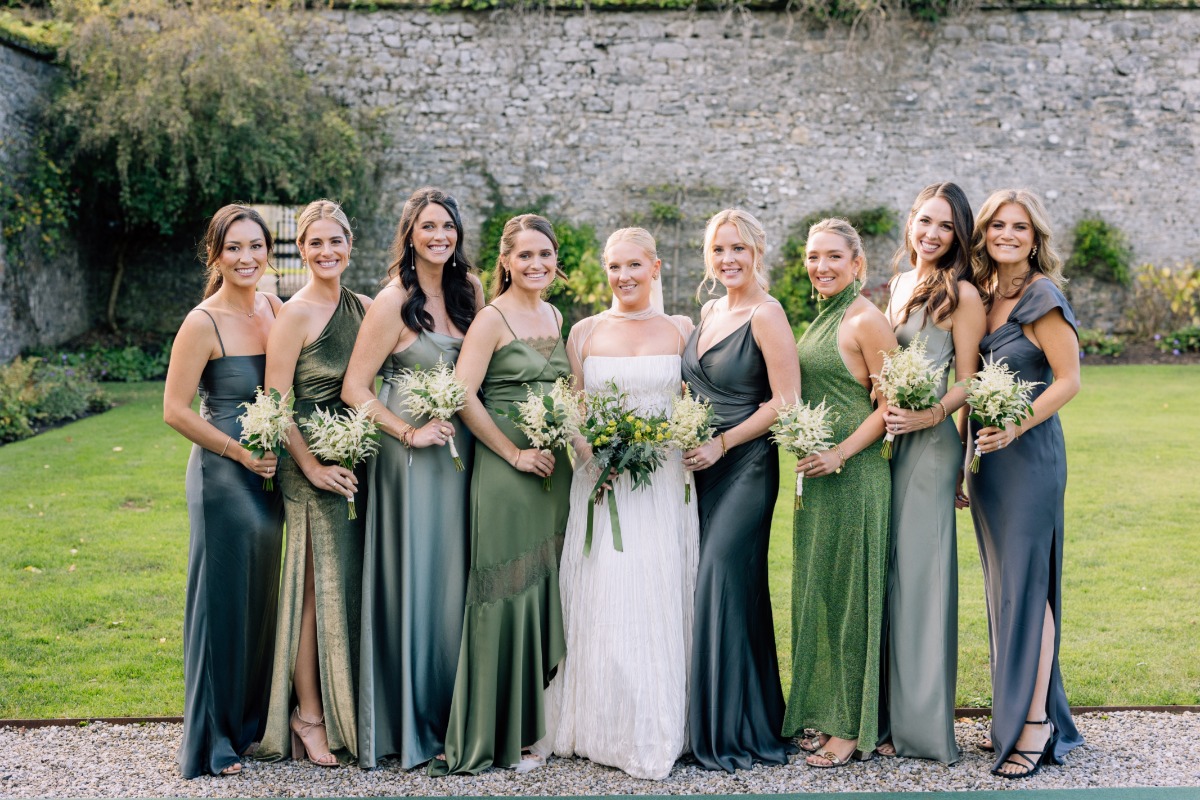 green bridesmaid dresses