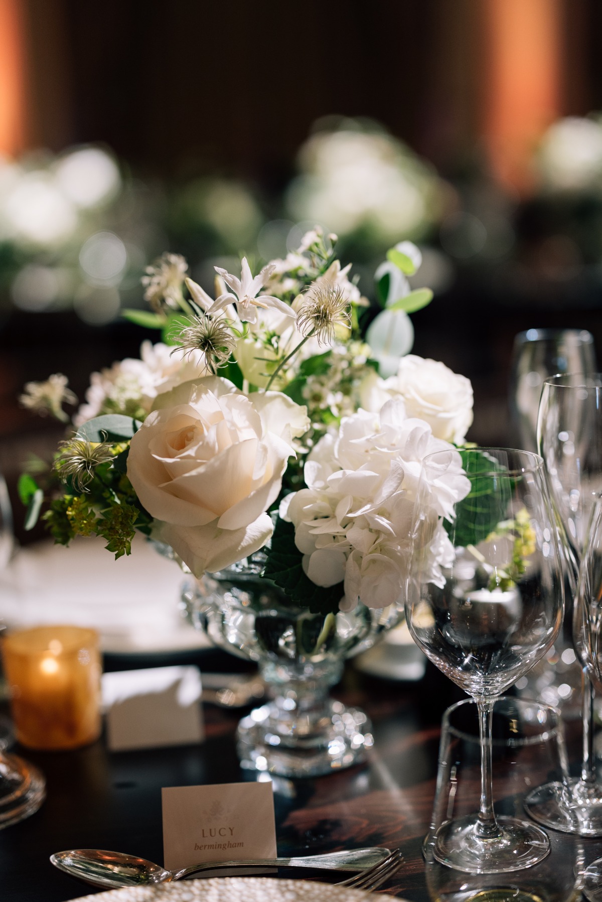 white rose flower arrangements for wedding