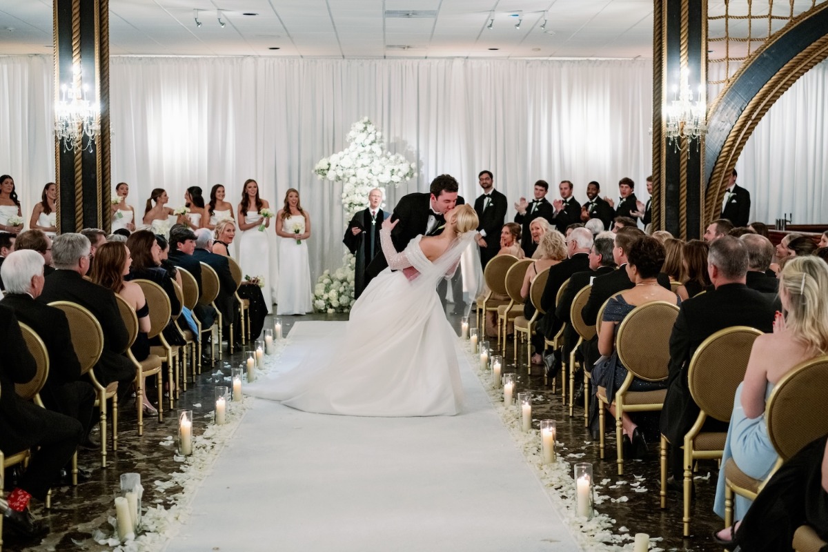 wedding aisle of candles