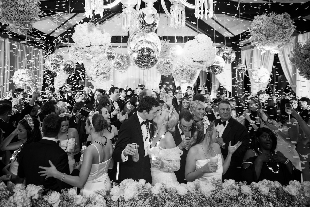 New Year's Eve wedding reception
