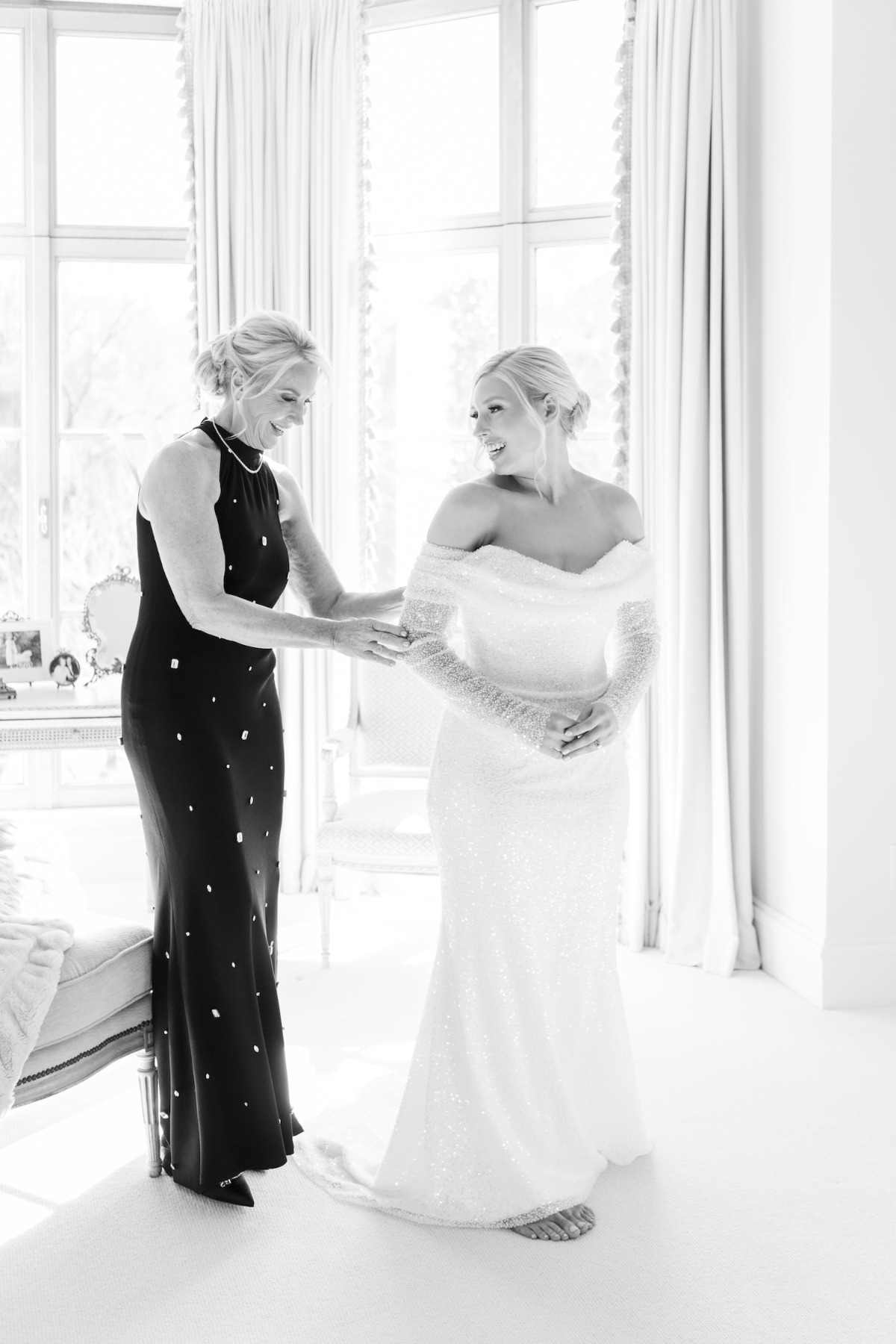 black mother of the bride dress
