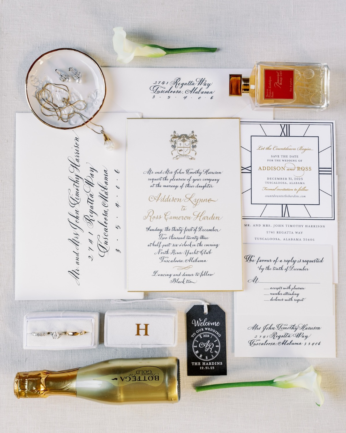 Gatsby-inspired wedding invitations
