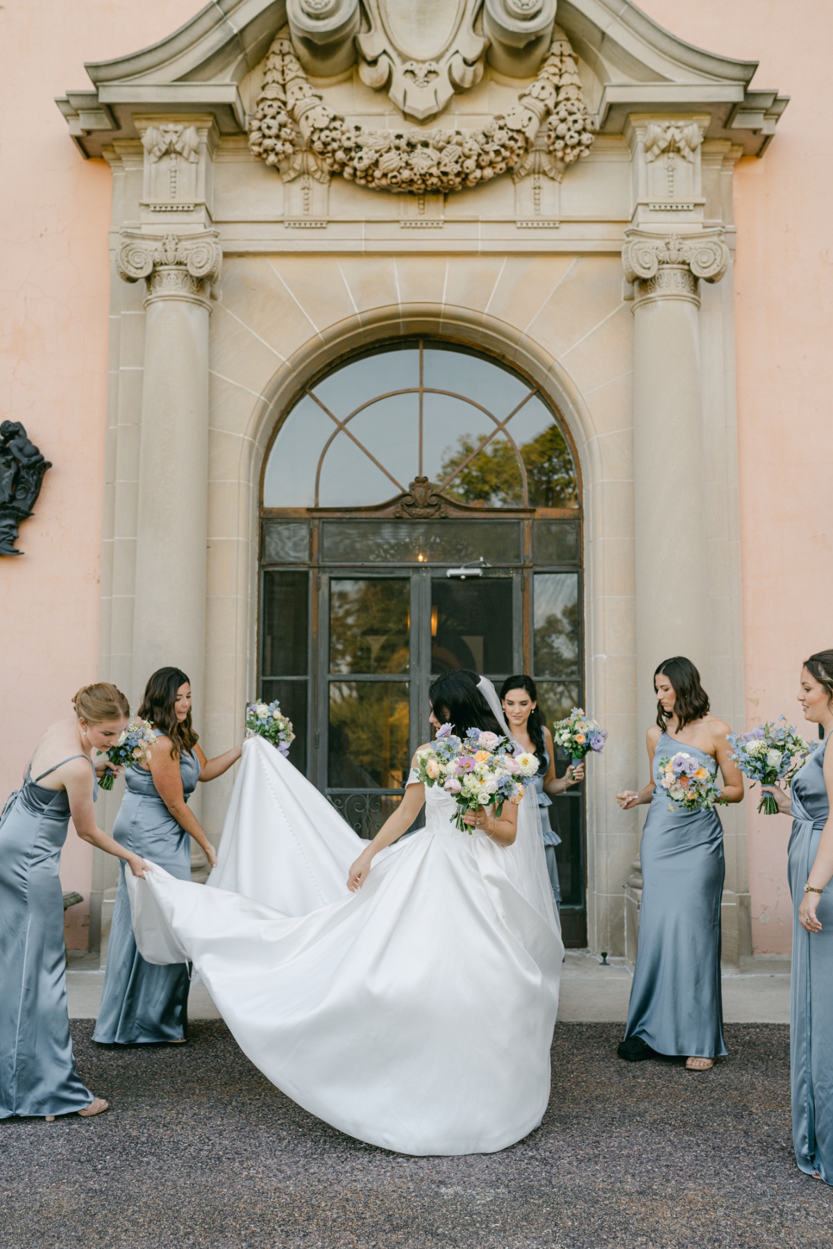 blue bridesmaid dresses