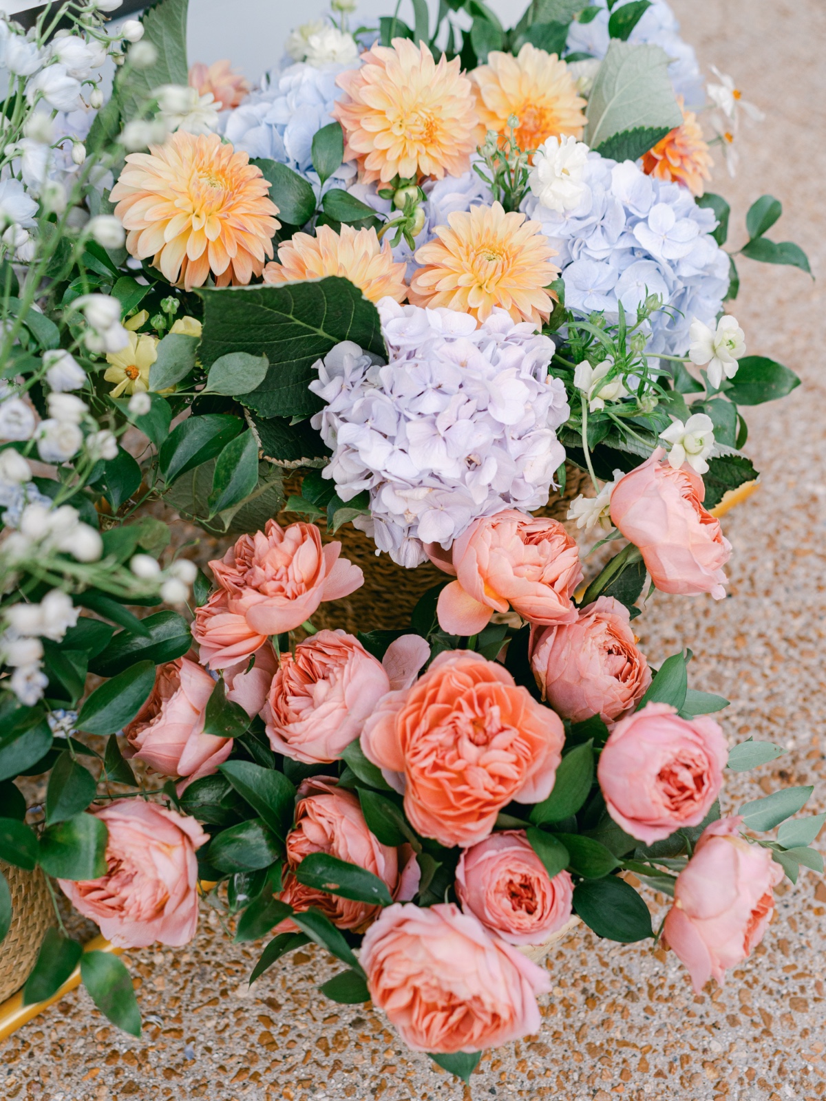 bright pastel wedding flowers