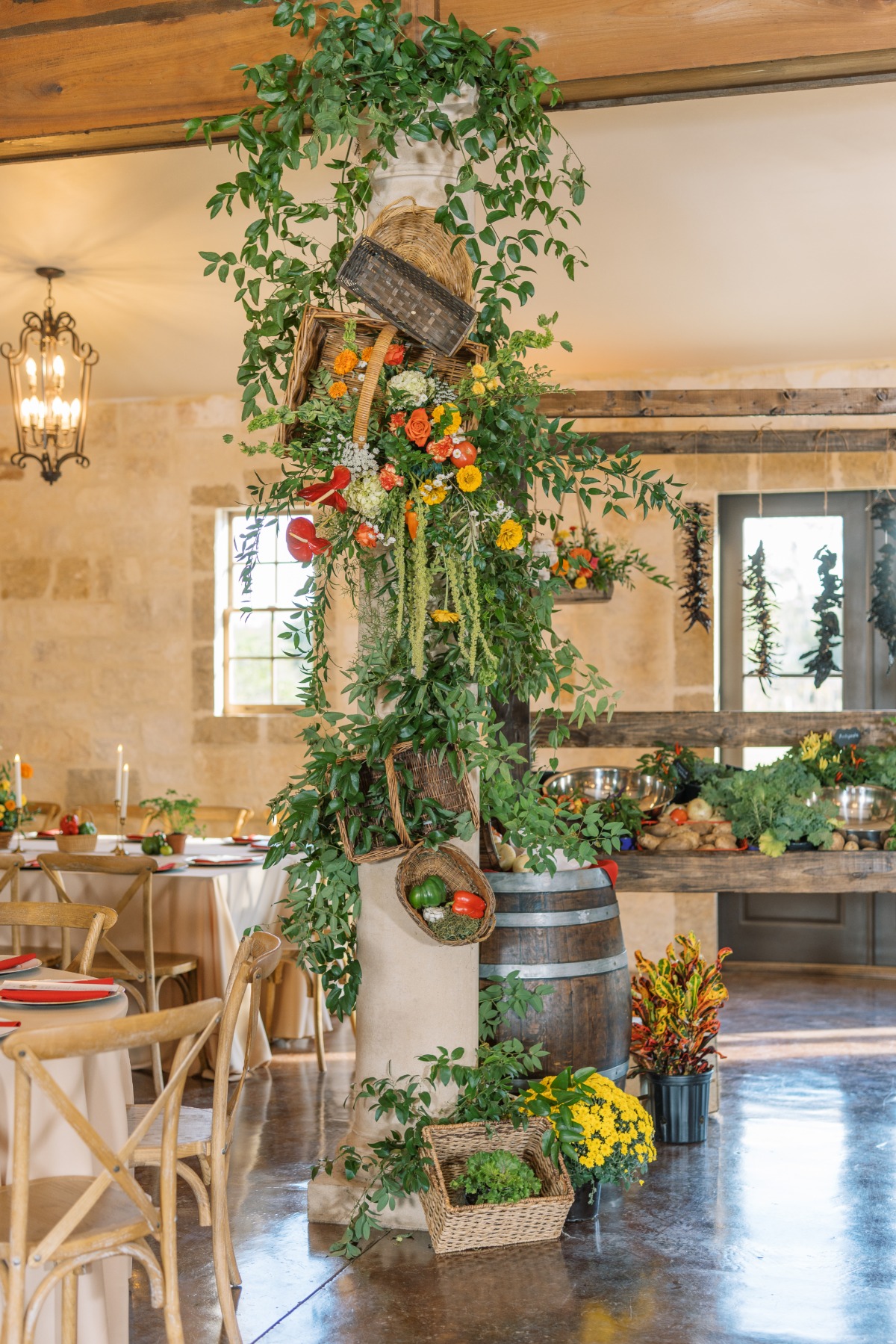 Italian market inspired installation