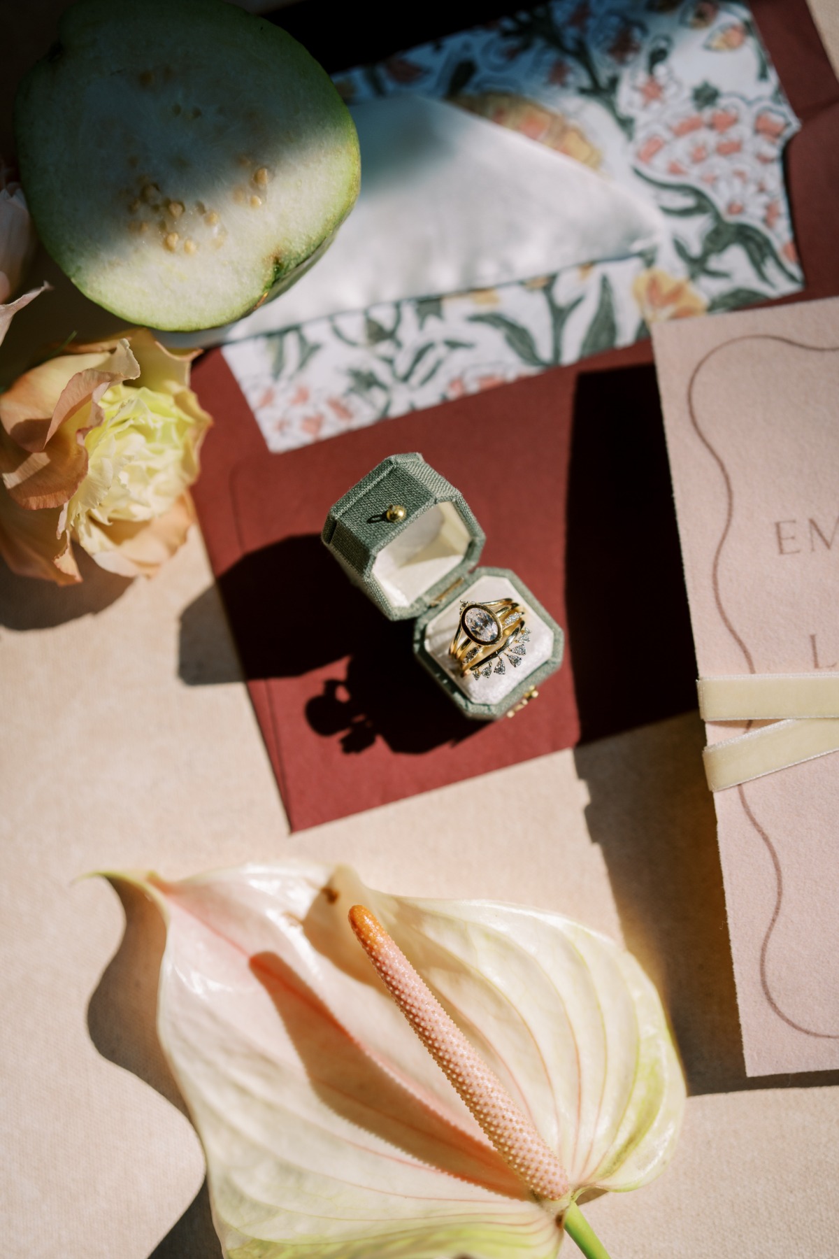antique wedding and engagement ring