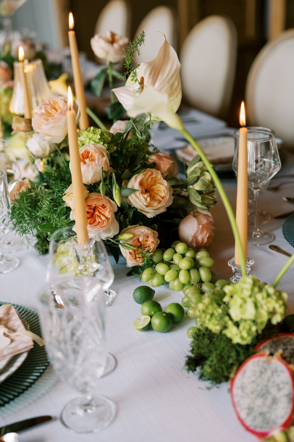 green and peach wedding ideas