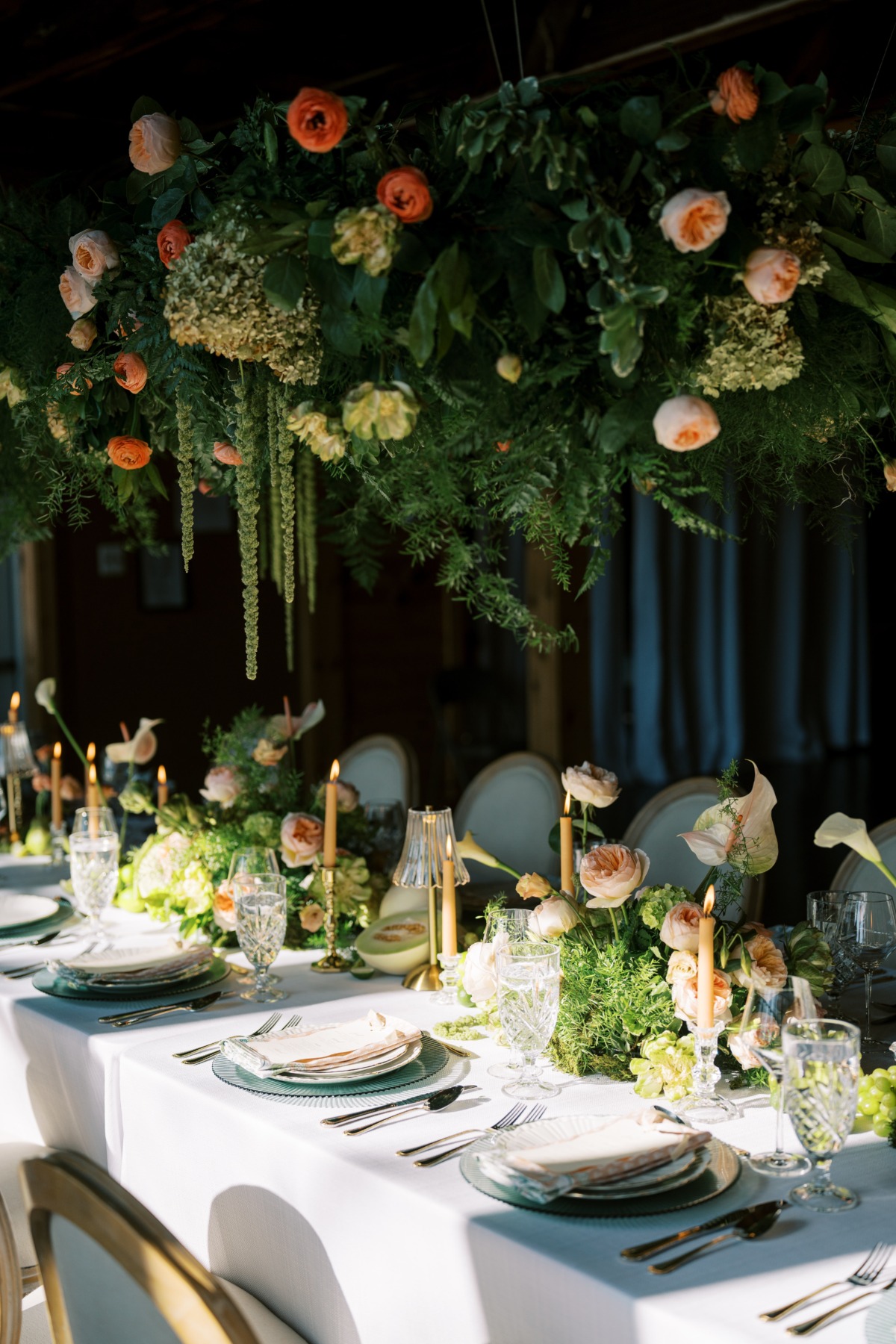 hanging greenery for wedding