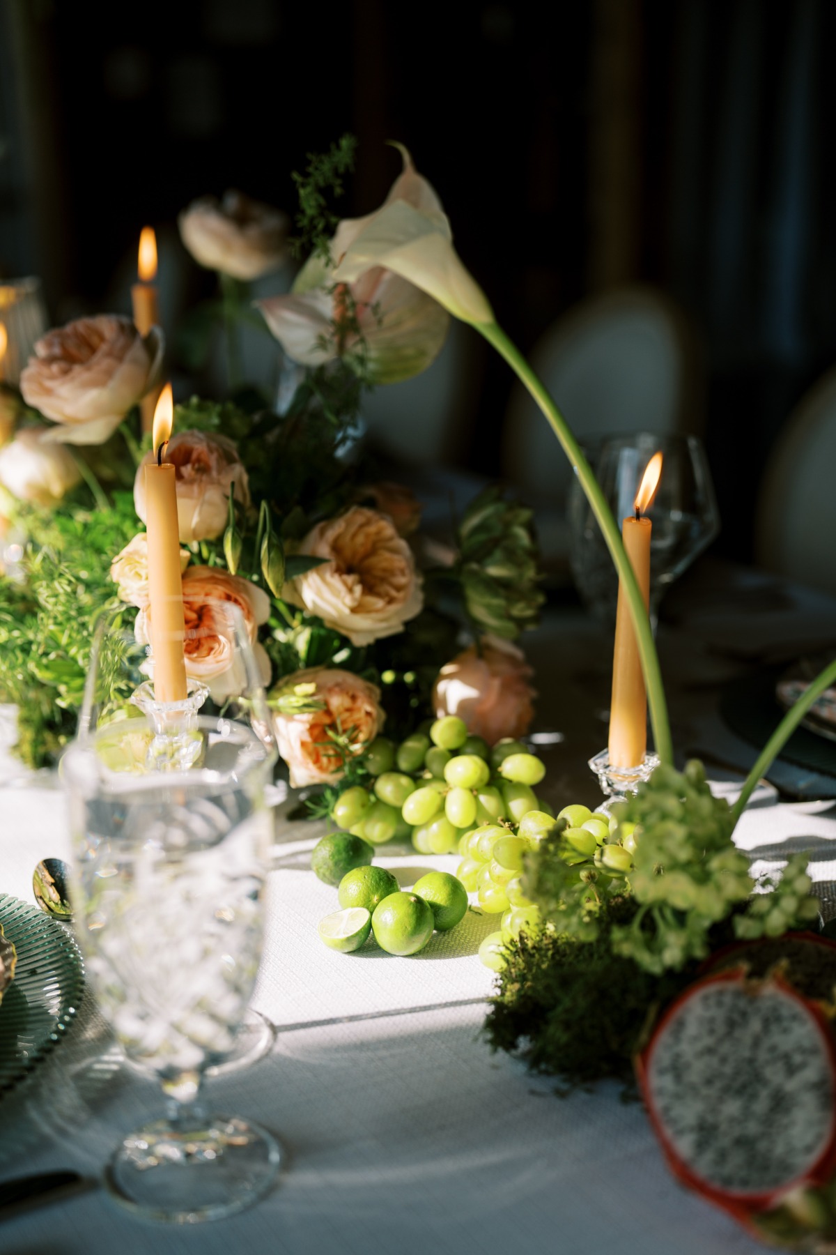 grape wedding centerpieces