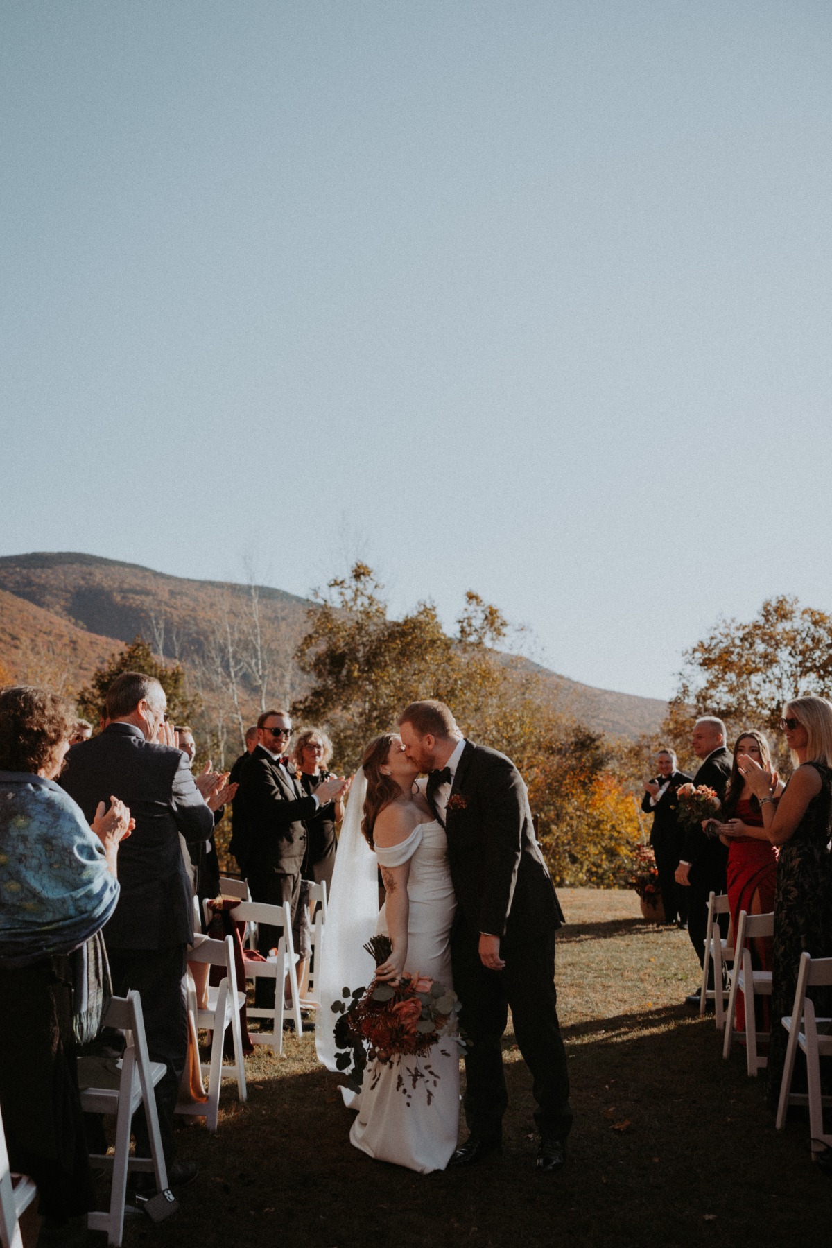 fall wedding ceremony in vermont