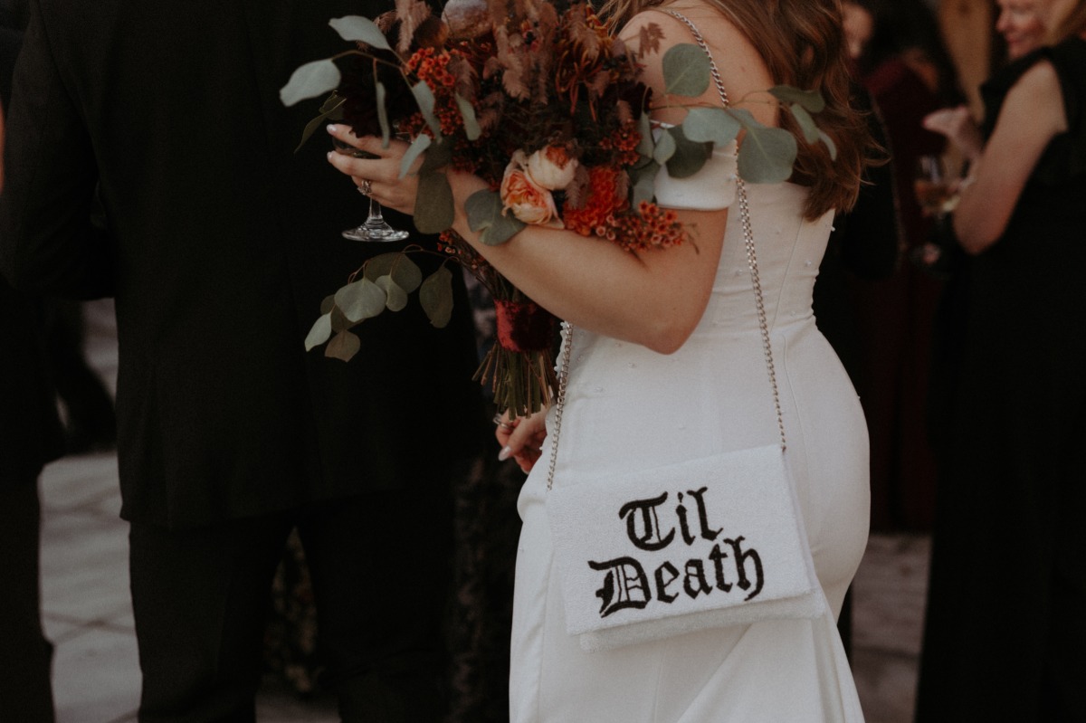 til death bridal clutch