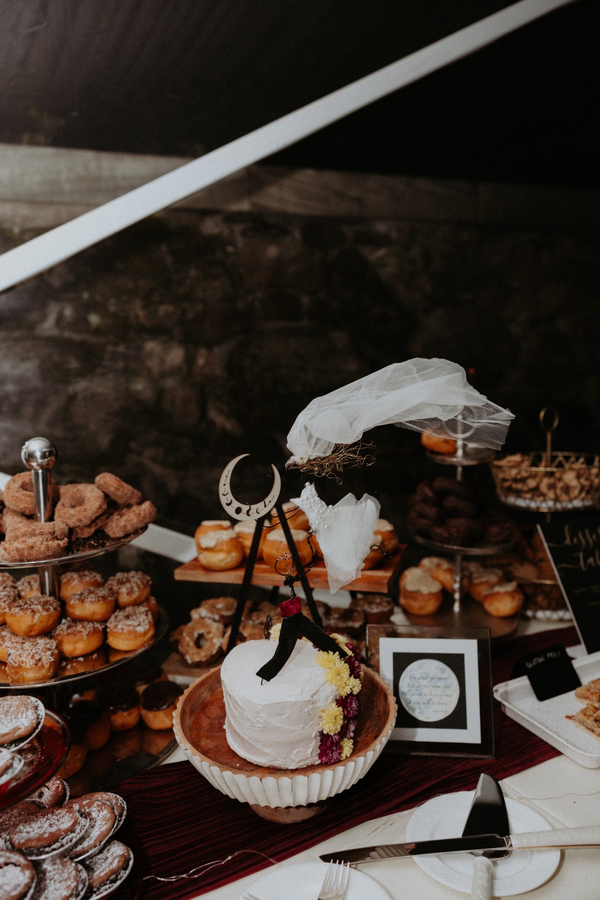fall dessert table for vermont wedding