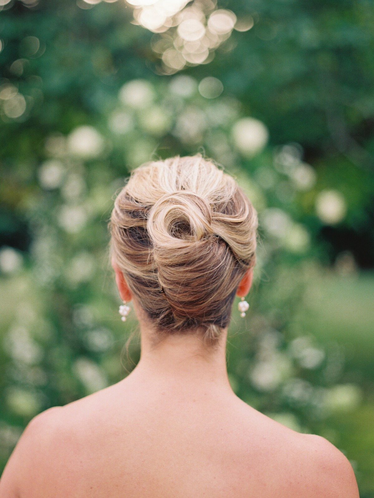 chignon wedding hair