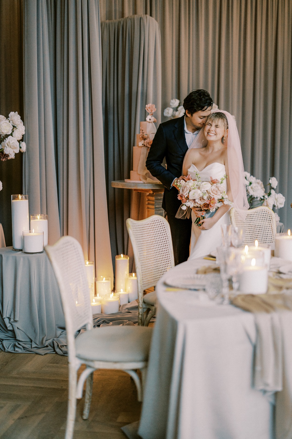 unique wedding reception draping