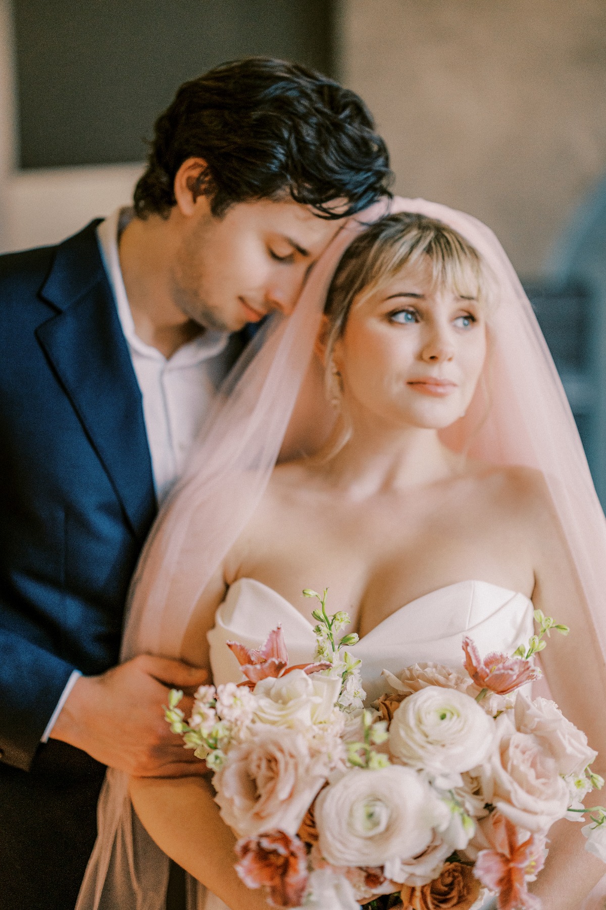 light rose and white bouquet