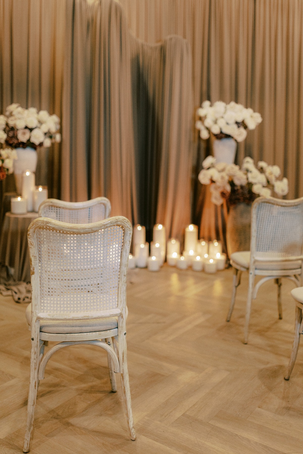votives wedding ceremony altar