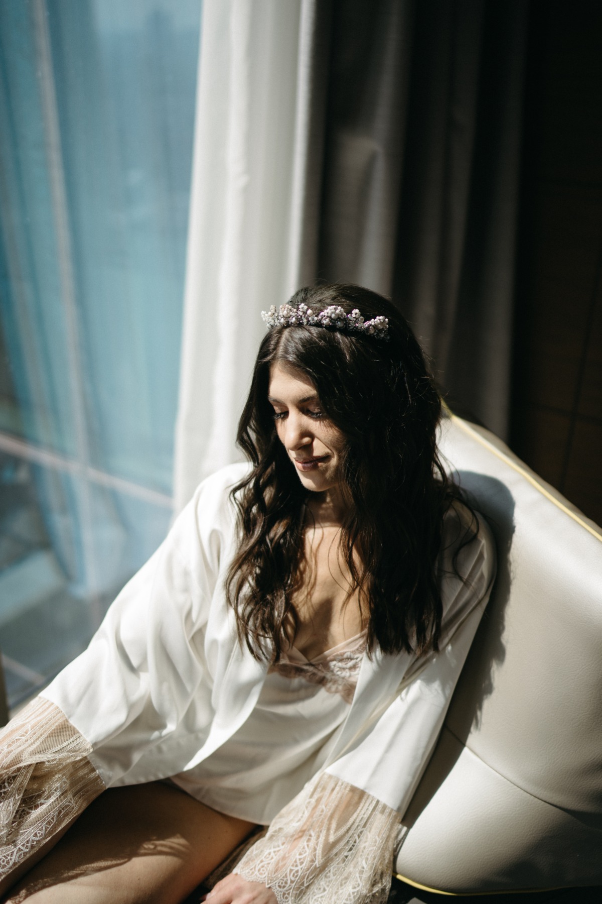silver and pearl tiara