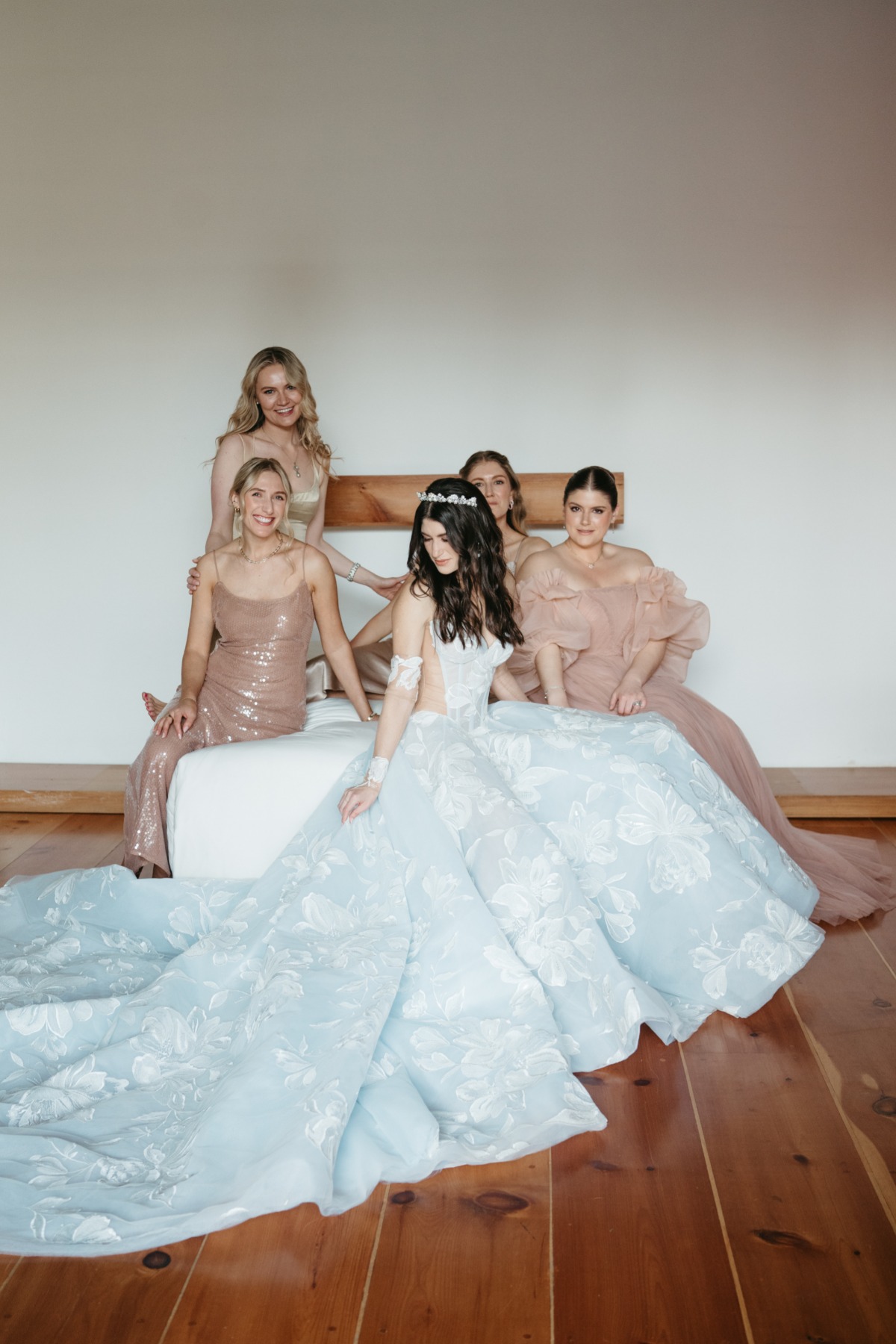 sand colored bridesmaids dresses