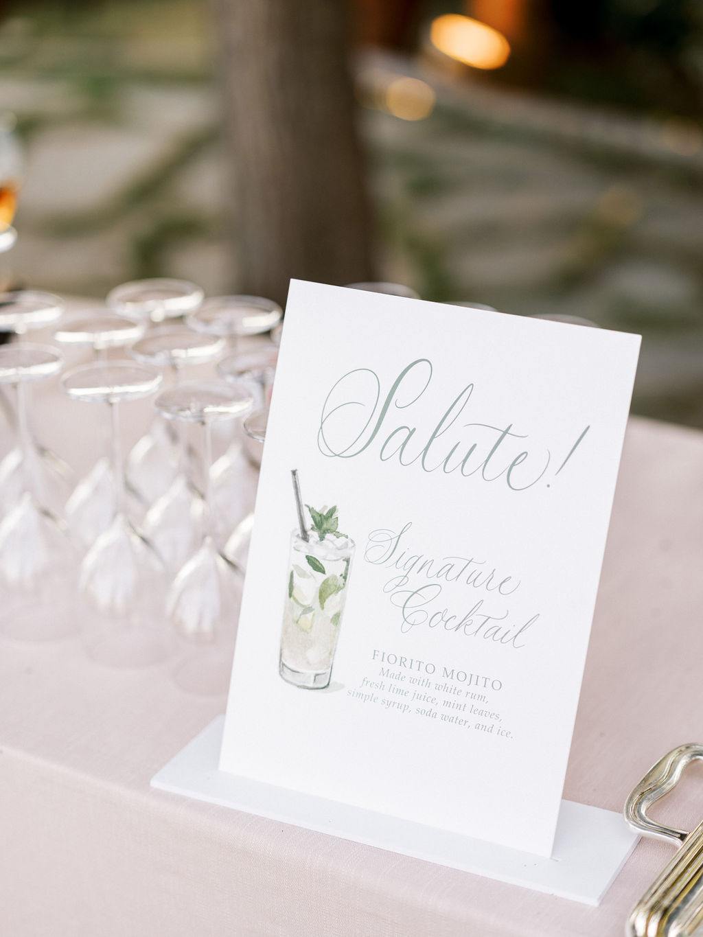 signature mojito cocktail for wedding
