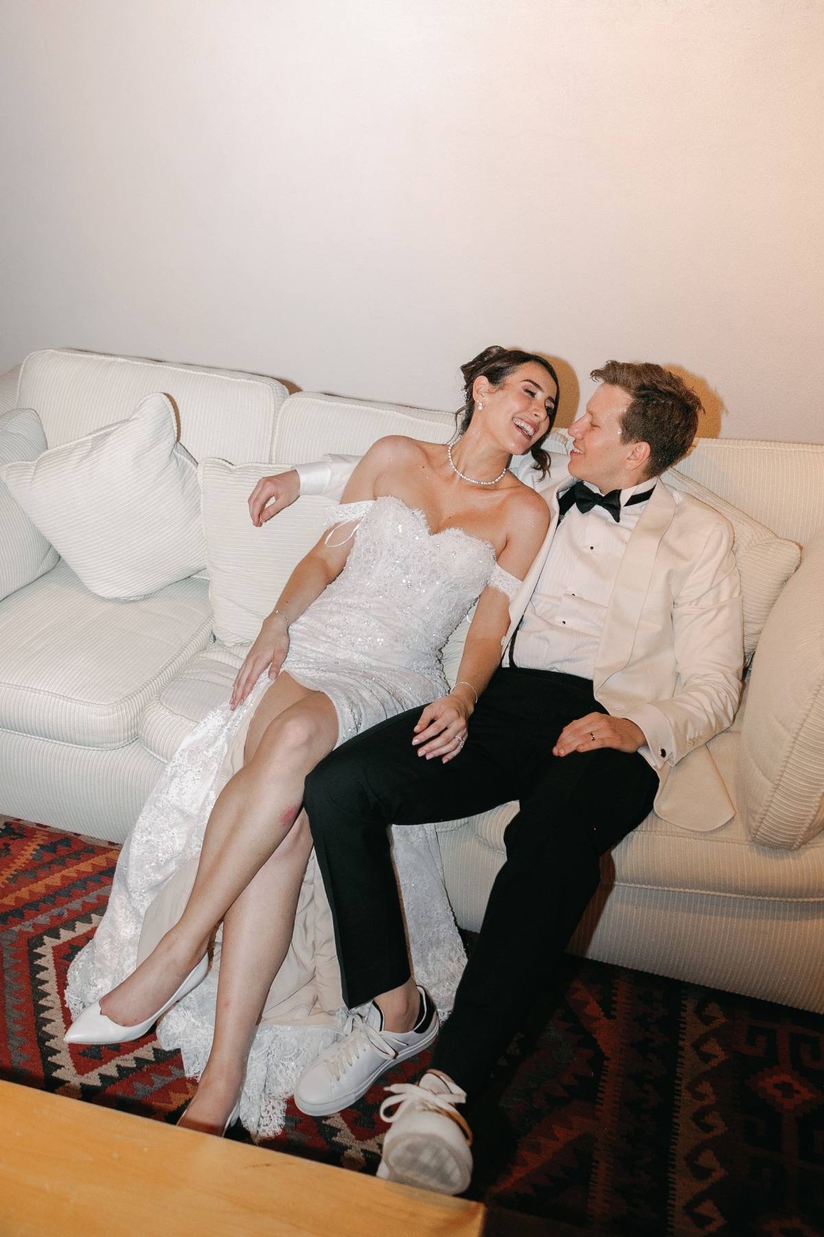 sparkly fitted reception dress