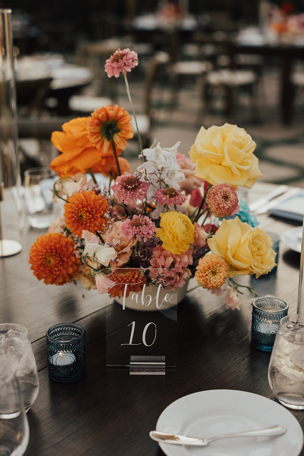 whimsical wedding flower centerpieces