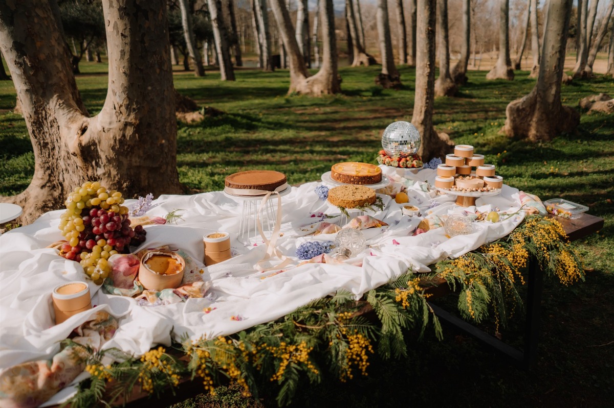 picnic wedding welcome party spread