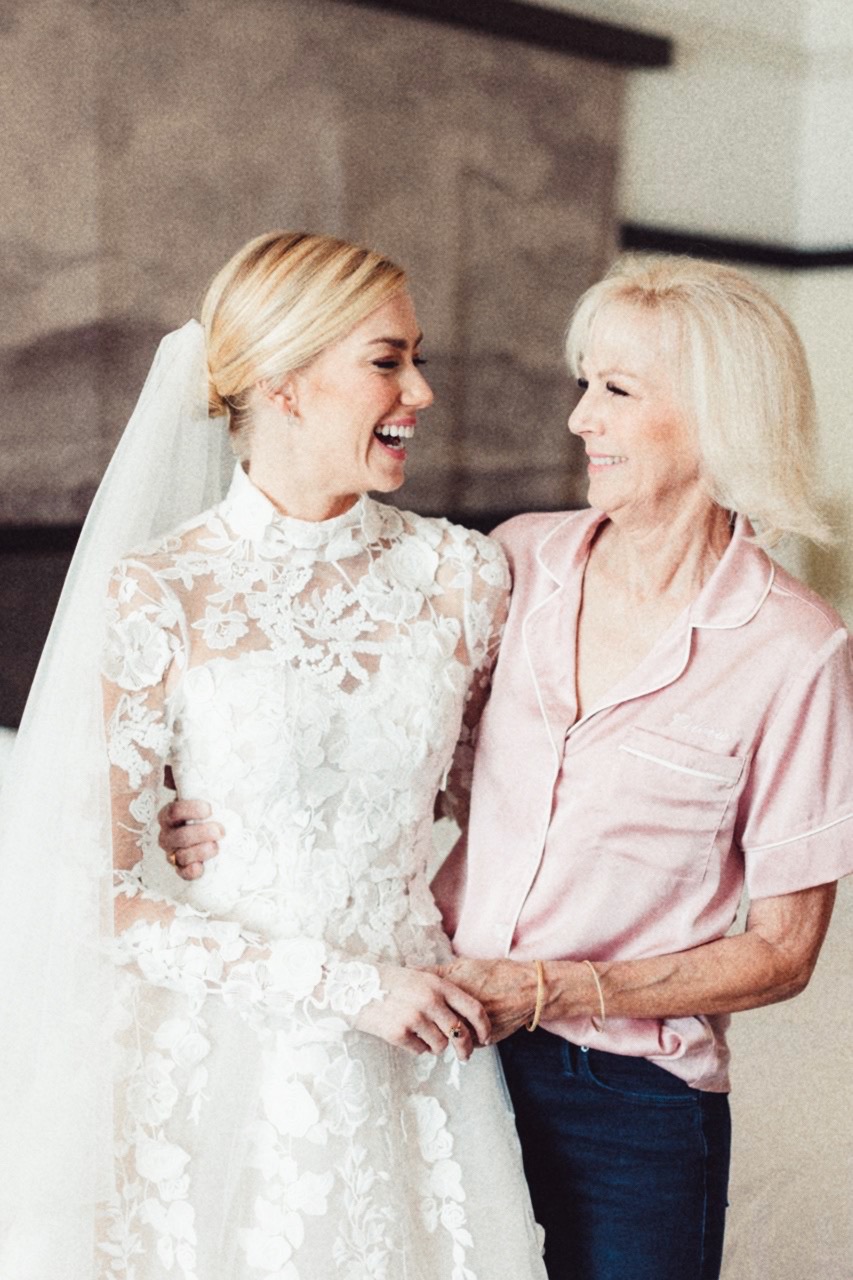 bride with mom portrait
