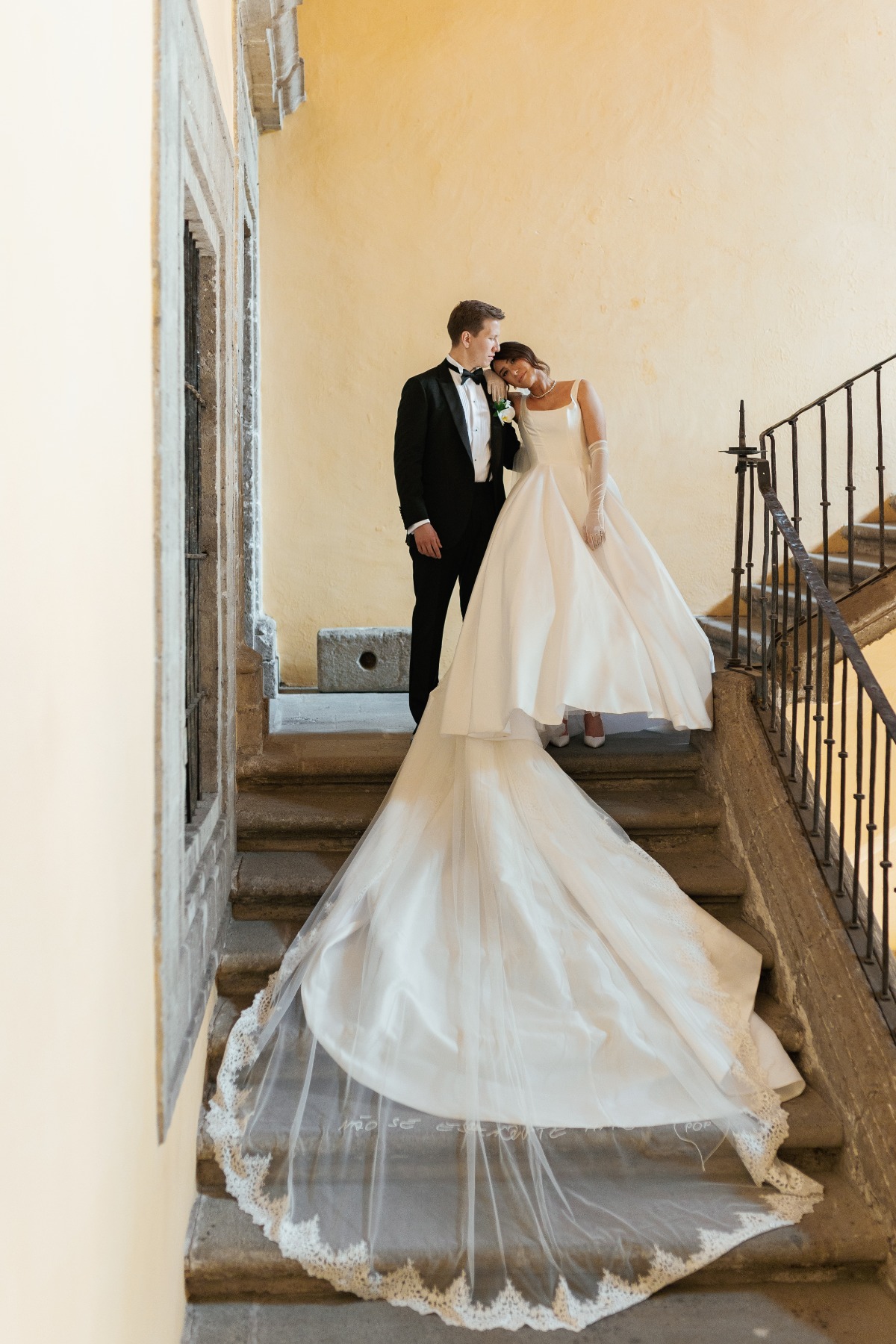 a-line satin wedding dress