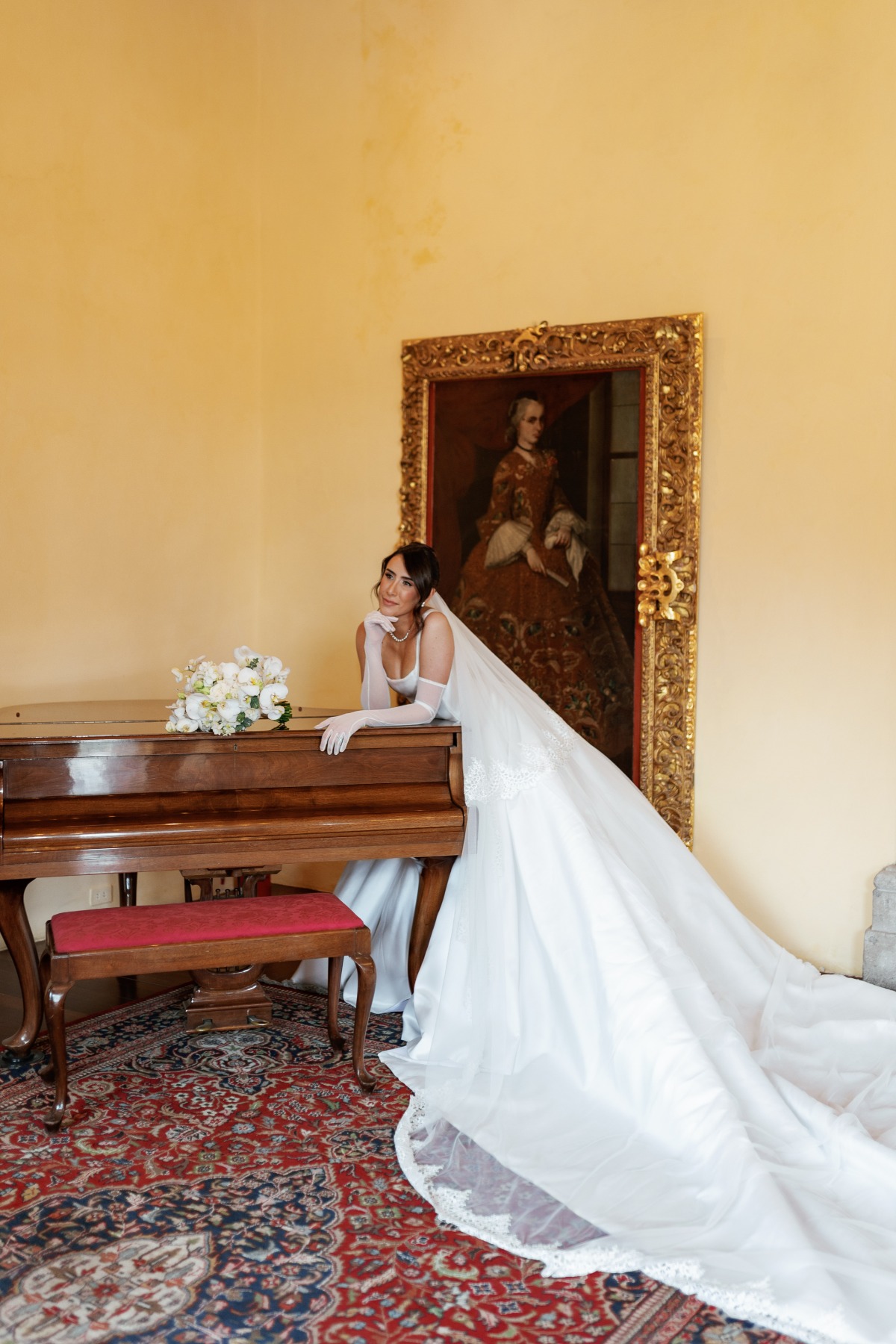 opera length gloves for bride