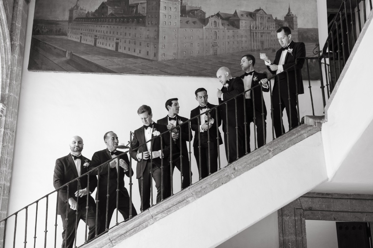 black tie groomsmen