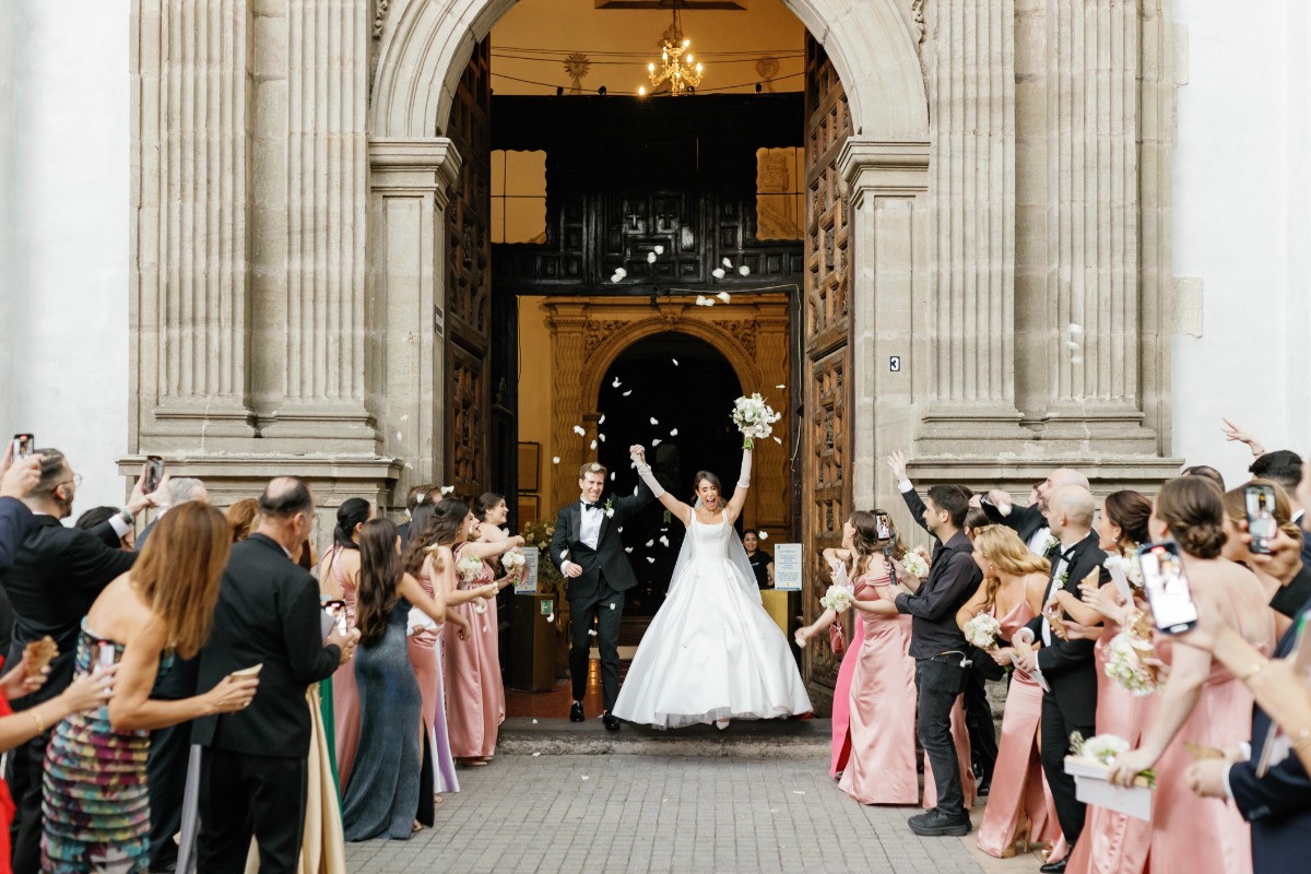 rose petal wedding ceremony exit