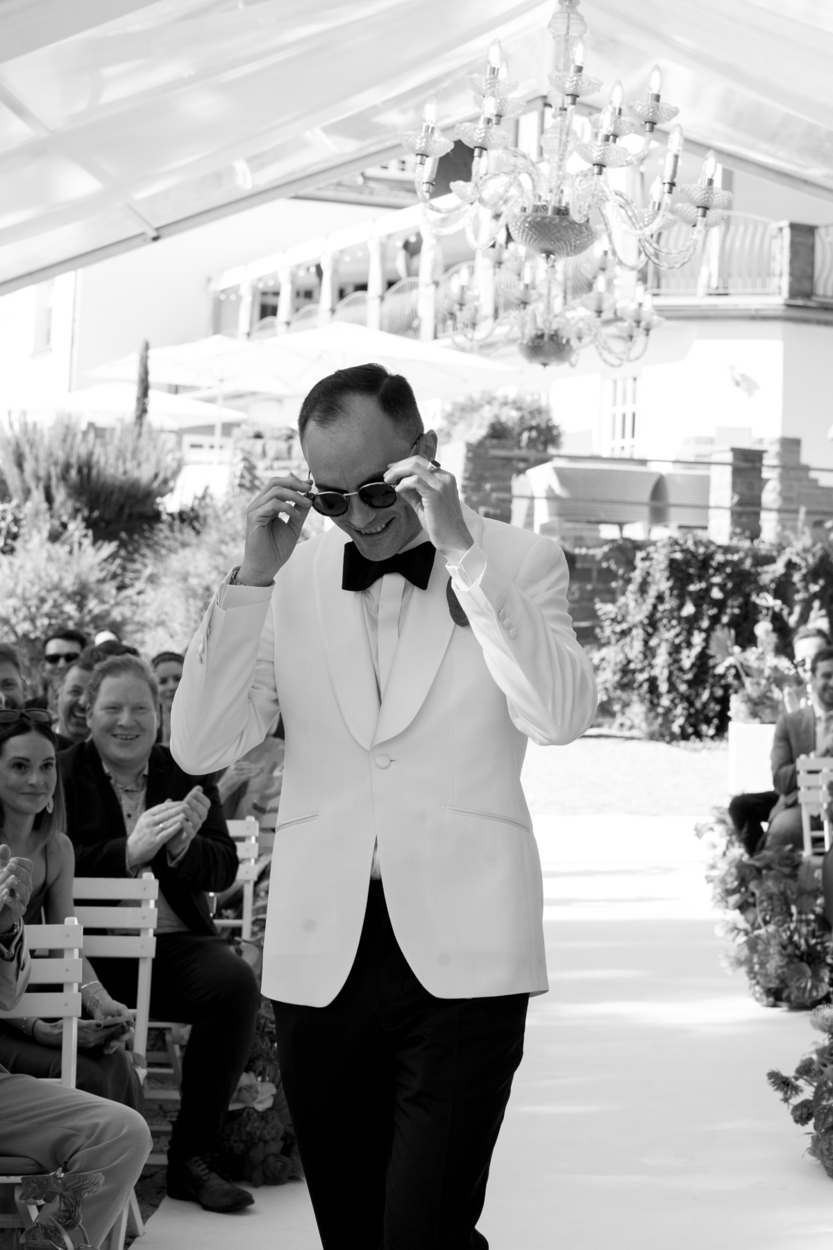 white tie groom