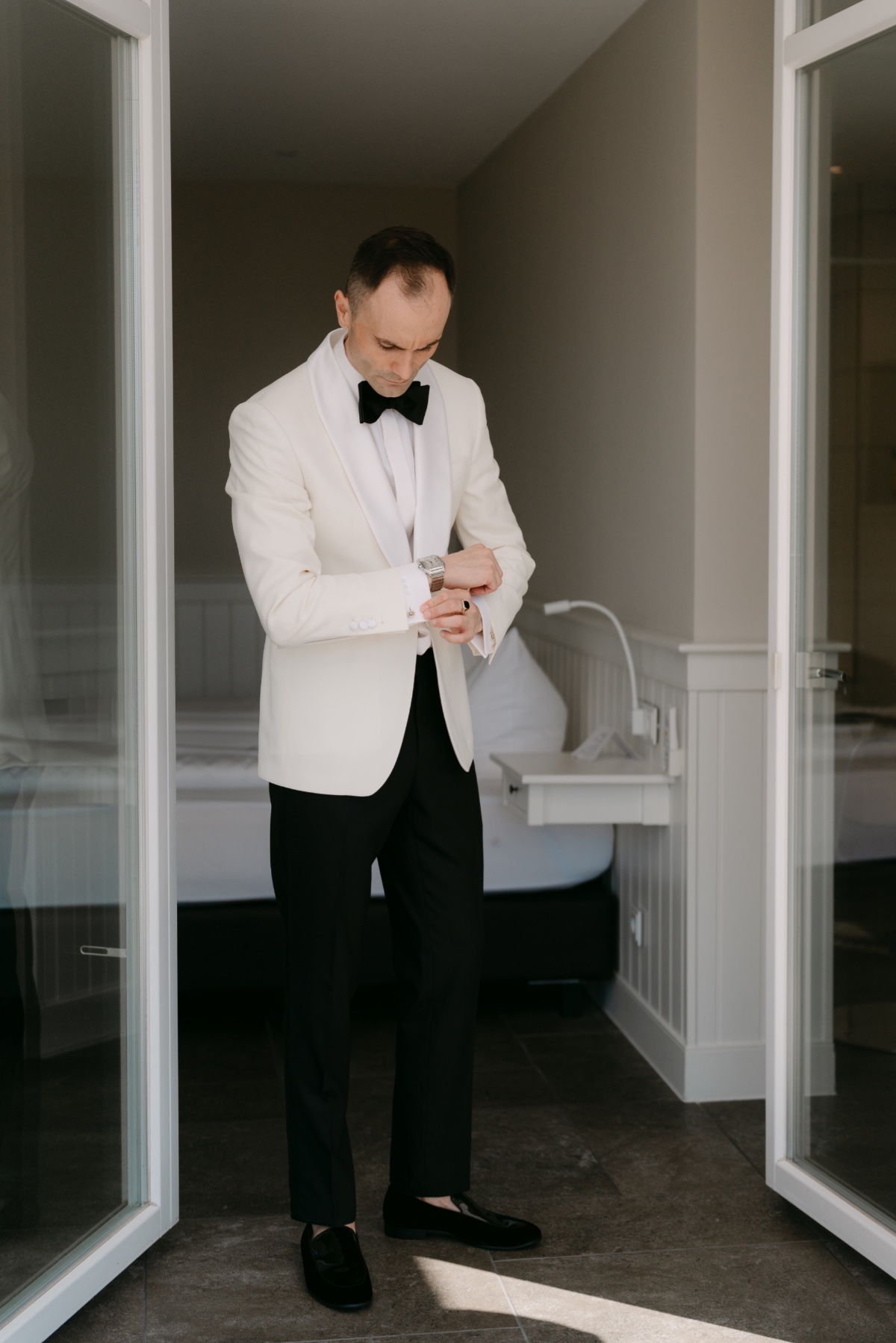 white tie wedding groom attire