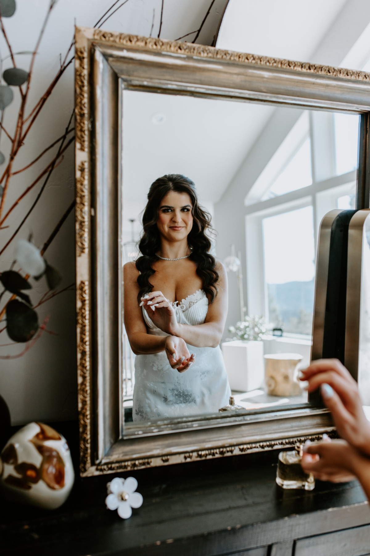 half up half down bridal hair