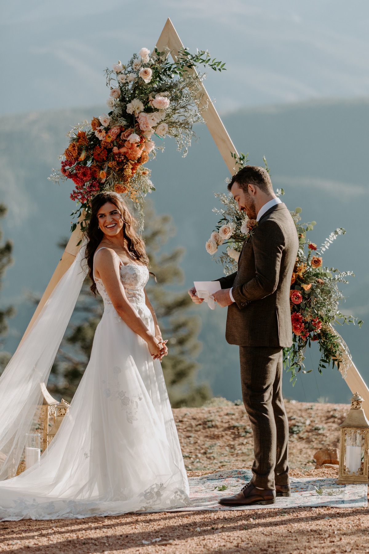 ombre autumn floral arrangements